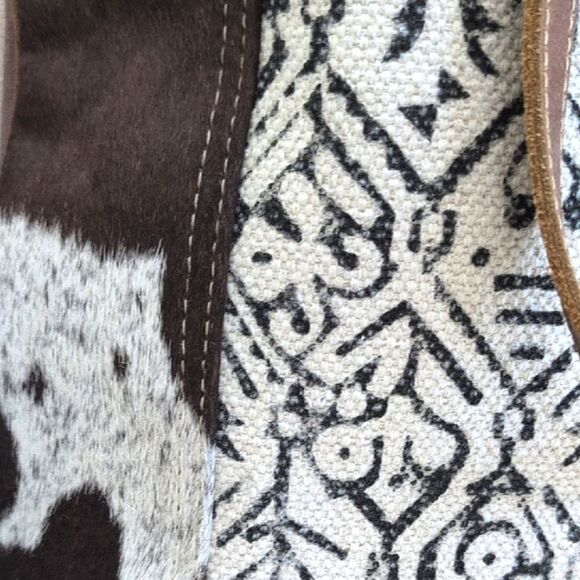 Myra Bag Upcycled Cotton & Cowhide Large Tote - Picture 10 of 12